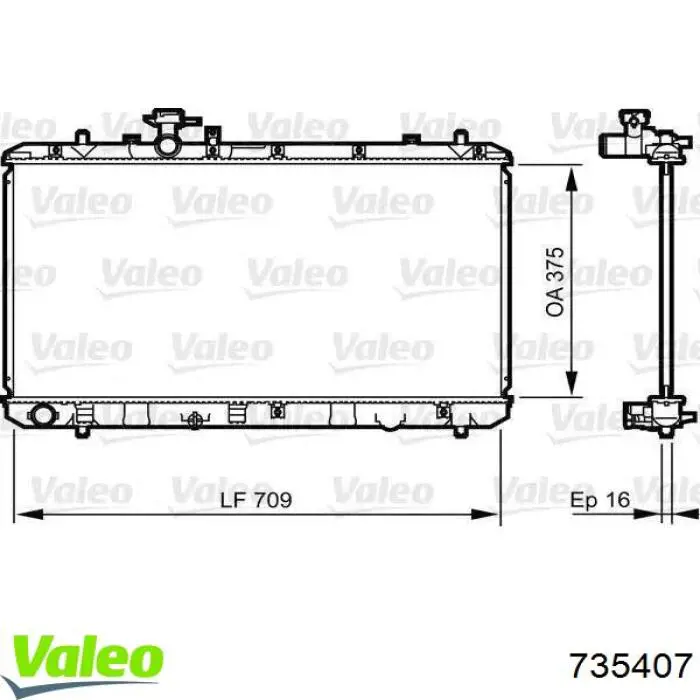 735407 VALEO Chłodnica silnika