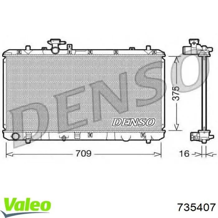 Do koszyka 735407 VALEO Chłodnica silnika