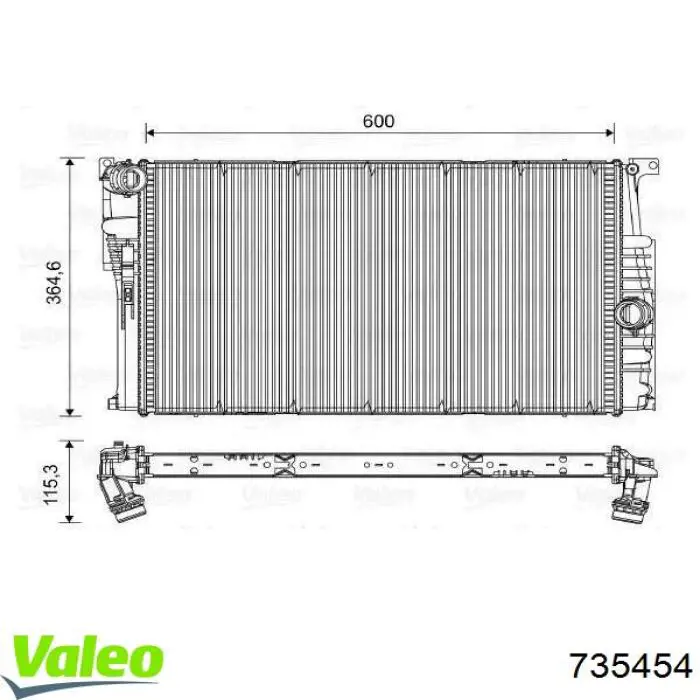 735454 VALEO Chłodnica silnika