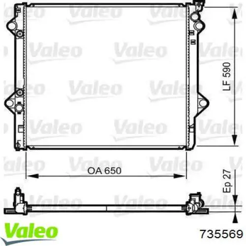 735569 VALEO Chłodnica silnika