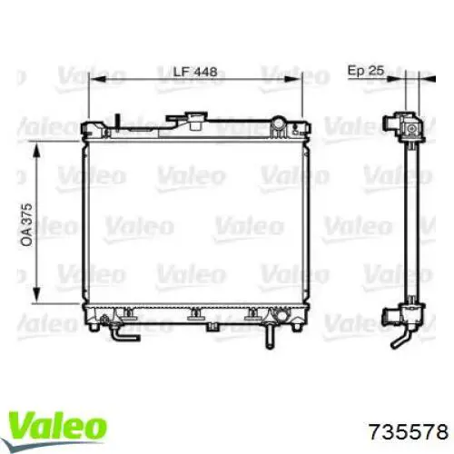 735578 VALEO Chłodnica silnika