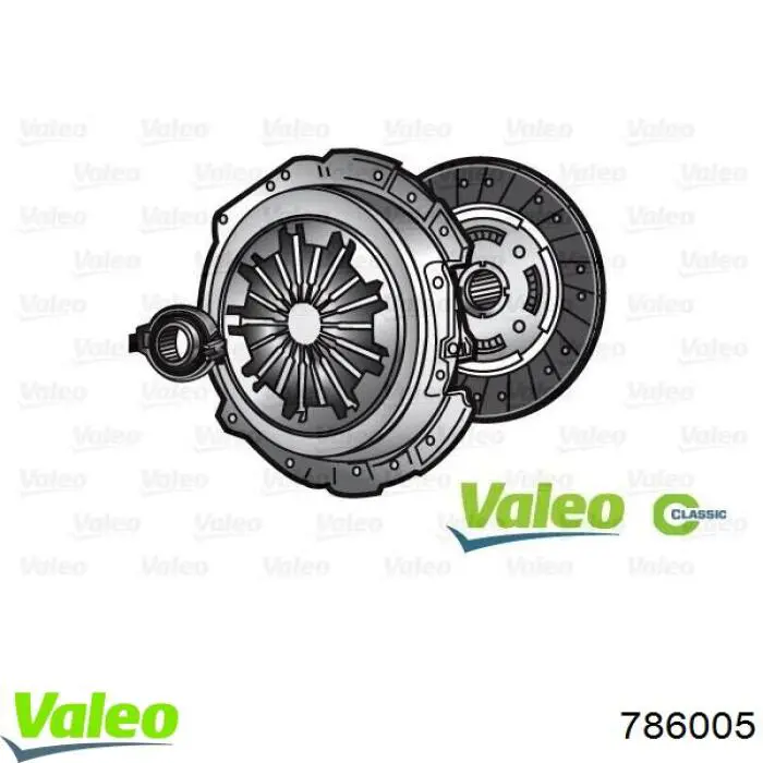 Zestaw sprzęgła (3 części) VALEO 786005 cena, od 96,86 USD
