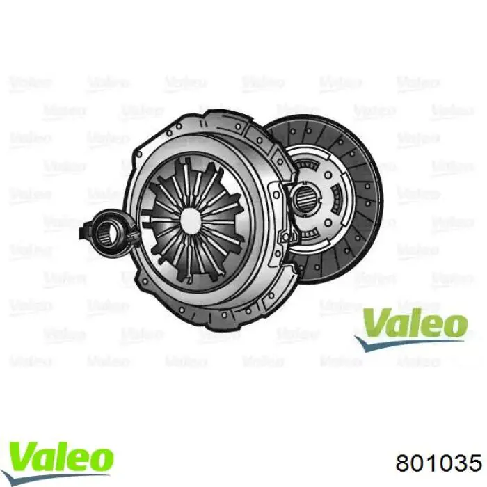 Do koszyka 801035 VALEO Zestaw sprzęgła (3 części)