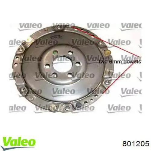 Do koszyka 801205 VALEO Zestaw sprzęgła (3 części)