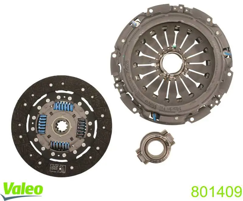 Zestaw sprzęgła (3 części) VALEO 801409 cena, od 171,25 USD