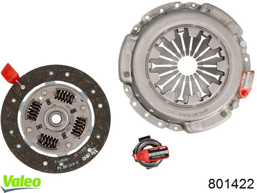 Do koszyka 801422 VALEO Zestaw sprzęgła (3 części)