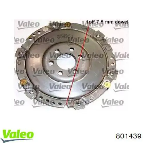 Do koszyka 801439 VALEO Zestaw sprzęgła (3 części)