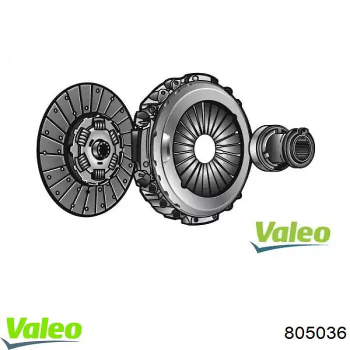 805036 VALEO Zestaw sprzęgła (3 części)