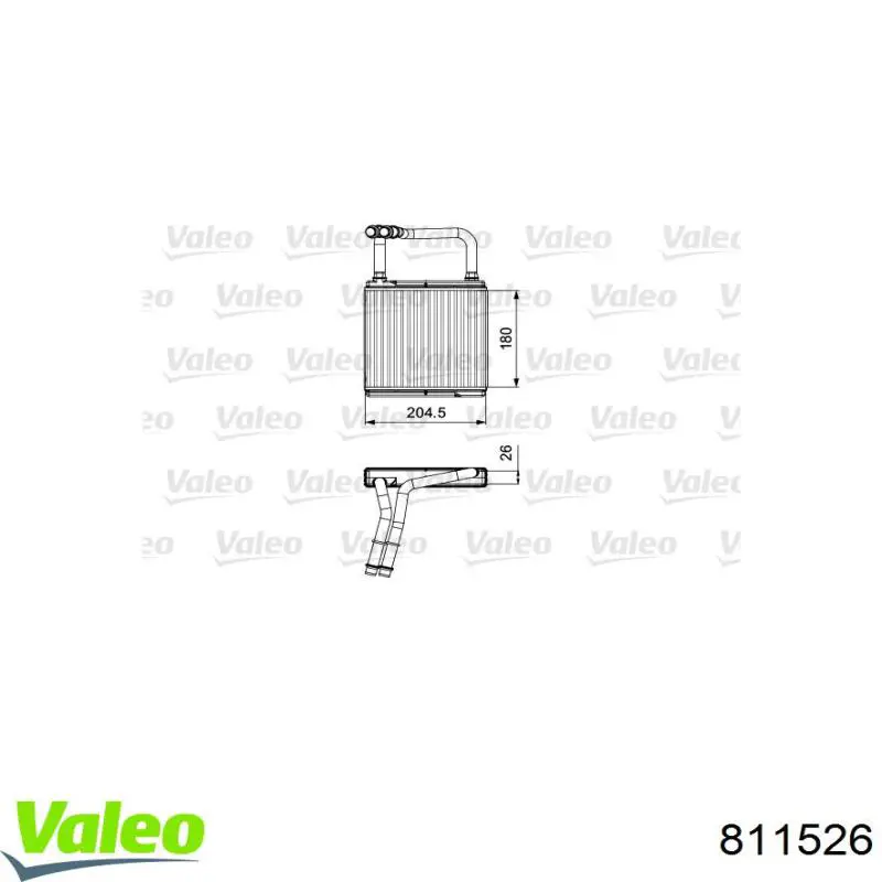 811526 VALEO Chłodnica nagrzewnicy (ogrzewacza)