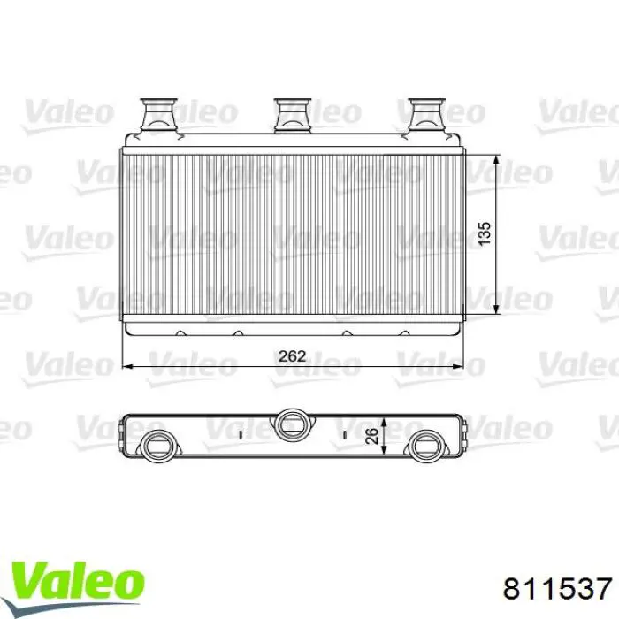 Do koszyka 811537 VALEO Chłodnica nagrzewnicy (ogrzewacza)
