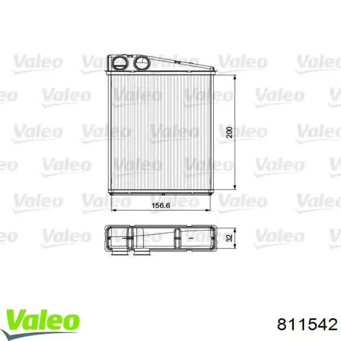 811542 VALEO Chłodnica nagrzewnicy (ogrzewacza)
