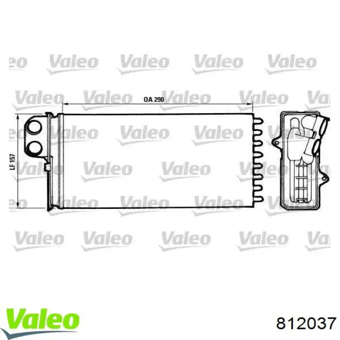 812037 VALEO Chłodnica nagrzewnicy (ogrzewacza)
