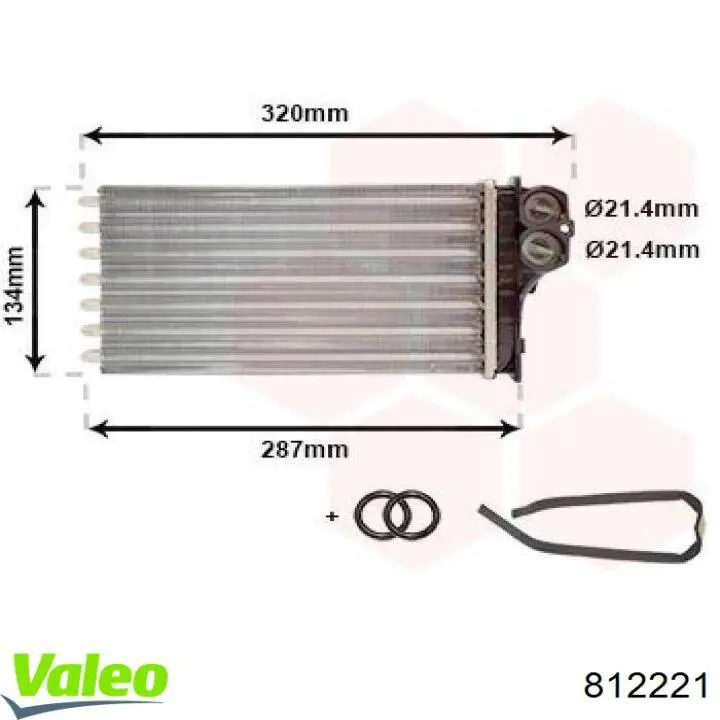 Chłodnica nagrzewnicy (ogrzewacza) VALEO 812221 cena, od 30,09 USD