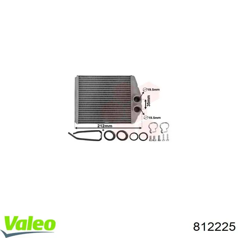 Do koszyka 812225 VALEO Chłodnica nagrzewnicy (ogrzewacza)