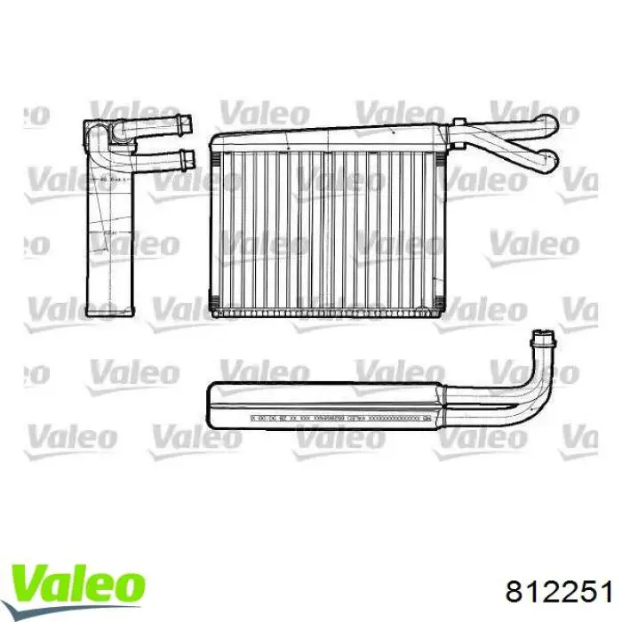 812251 VALEO Chłodnica nagrzewnicy (ogrzewacza) tylna
