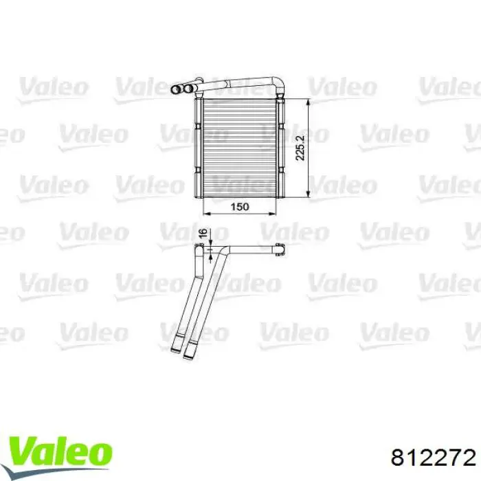 Chłodnica nagrzewnicy (ogrzewacza) VALEO 812272 cena, od 57,45 USD