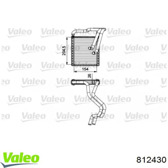 812430 VALEO Chłodnica nagrzewnicy (ogrzewacza)