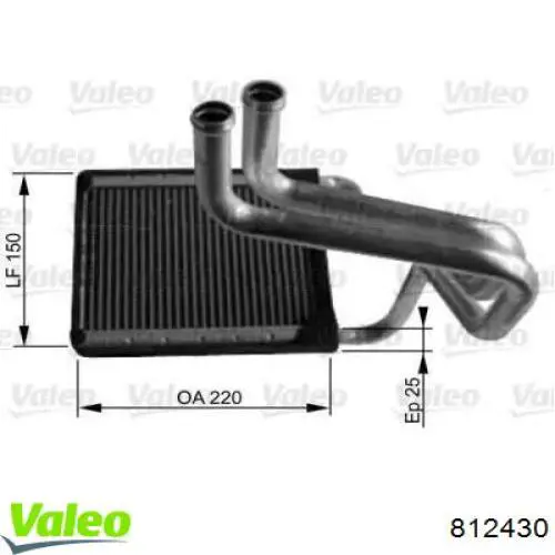 Do koszyka 812430 VALEO Chłodnica nagrzewnicy (ogrzewacza)