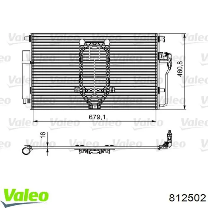 812502 VALEO chłodnica klimatyzacji