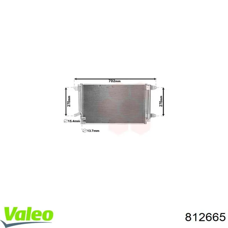Chłodnica klimatyzacji VALEO 812665 cena, od 111,54 USD