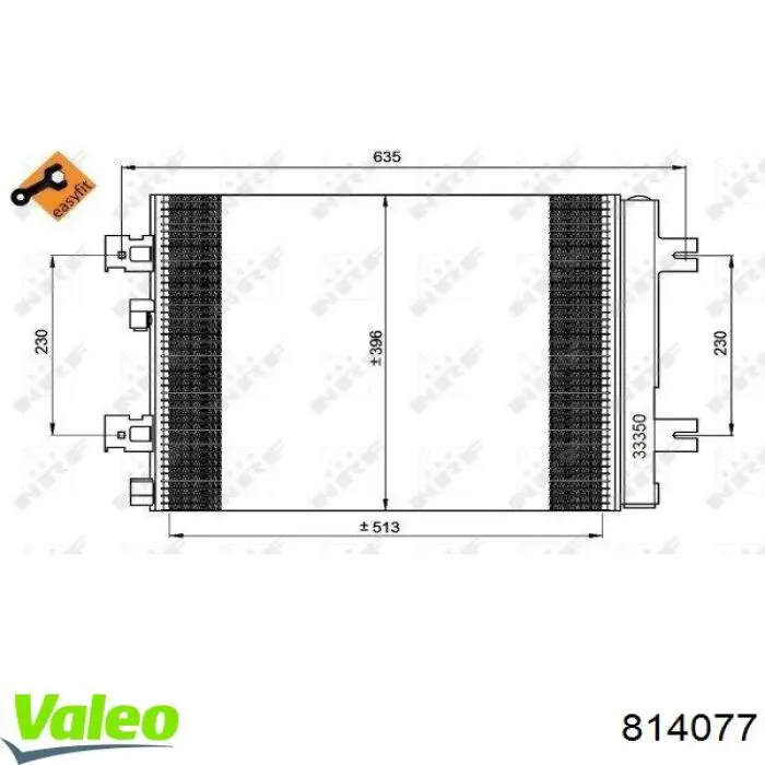 Chłodnica klimatyzacji VALEO 814077 cena, od 93,33 USD
