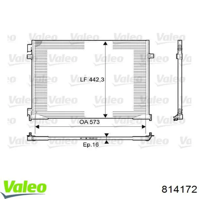 Chłodnica klimatyzacji 814172 VALEO