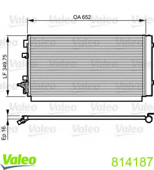 814187 VALEO Chłodnica klimatyzacji