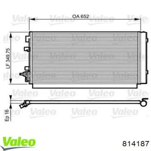 Chłodnica klimatyzacji VALEO 814187 cena, od 61,31 USD