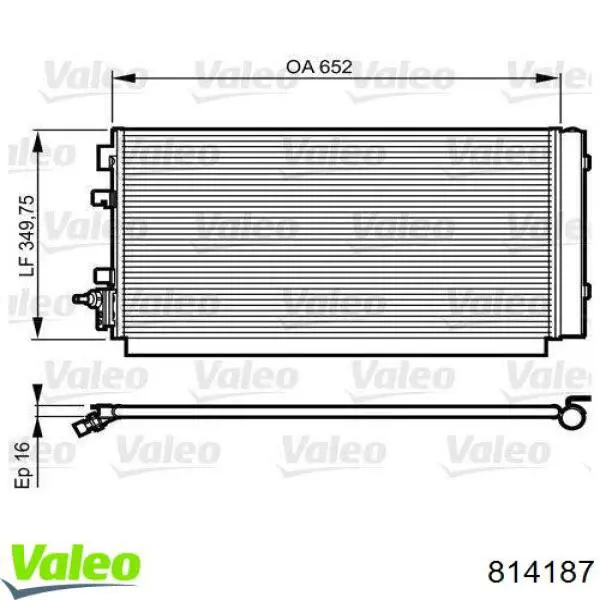 Chłodnica klimatyzacji 814187 VALEO
