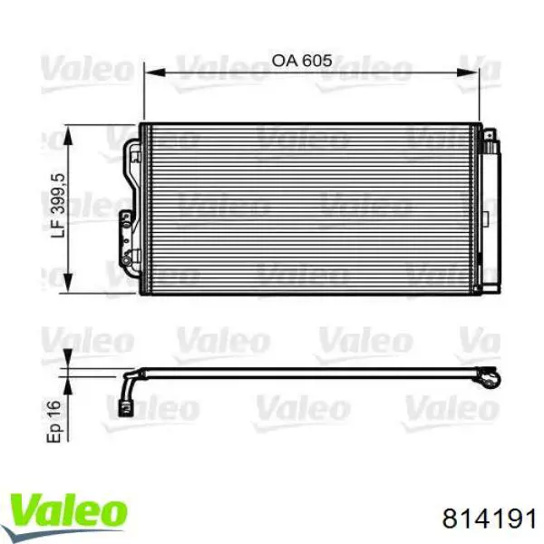 814191 VALEO Chłodnica klimatyzacji