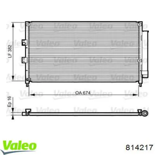 Chłodnica klimatyzacji VALEO 814217 cena, od 106,48 USD