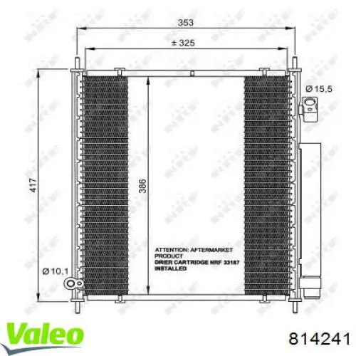 Do koszyka 814241 VALEO Chłodnica klimatyzacji