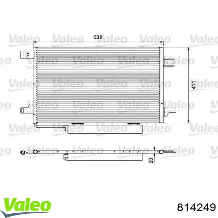 Chłodnica klimatyzacji VALEO 814249 cena, od 113,00 USD