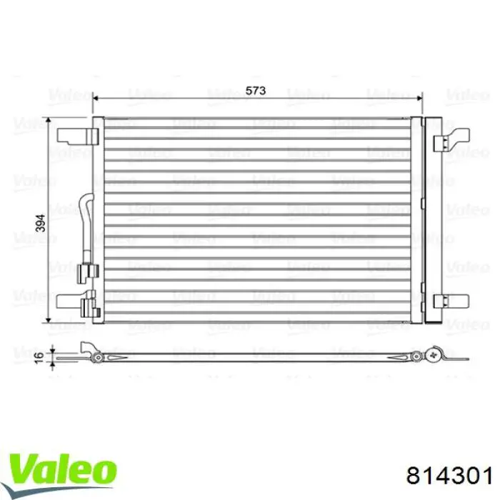 814301 VALEO chłodnica klimatyzacji