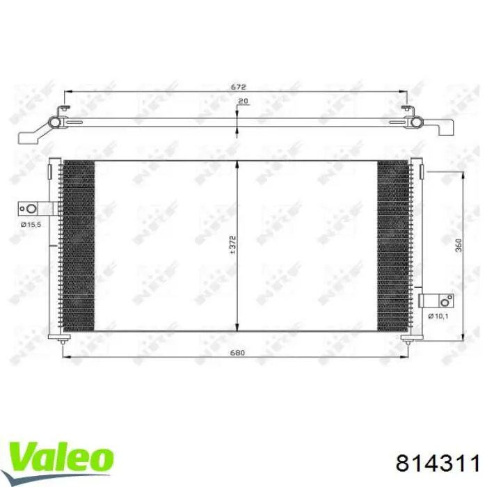Chłodnica klimatyzacji VALEO 814311 cena, od 109,44 USD