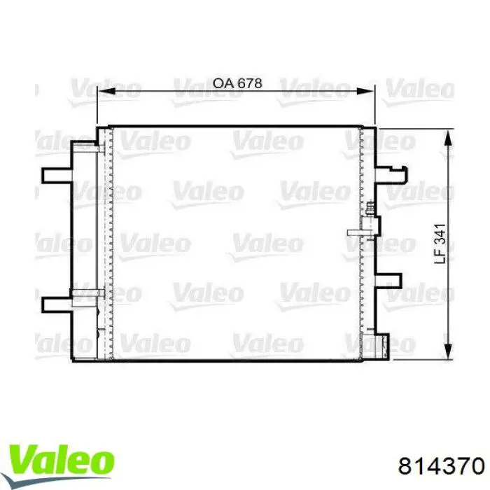 Chłodnica klimatyzacji VALEO 814370 cena, od 93,04 USD