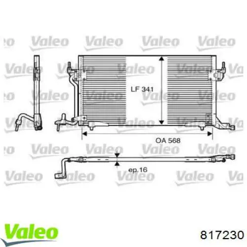 817230 VALEO Chłodnica klimatyzacji