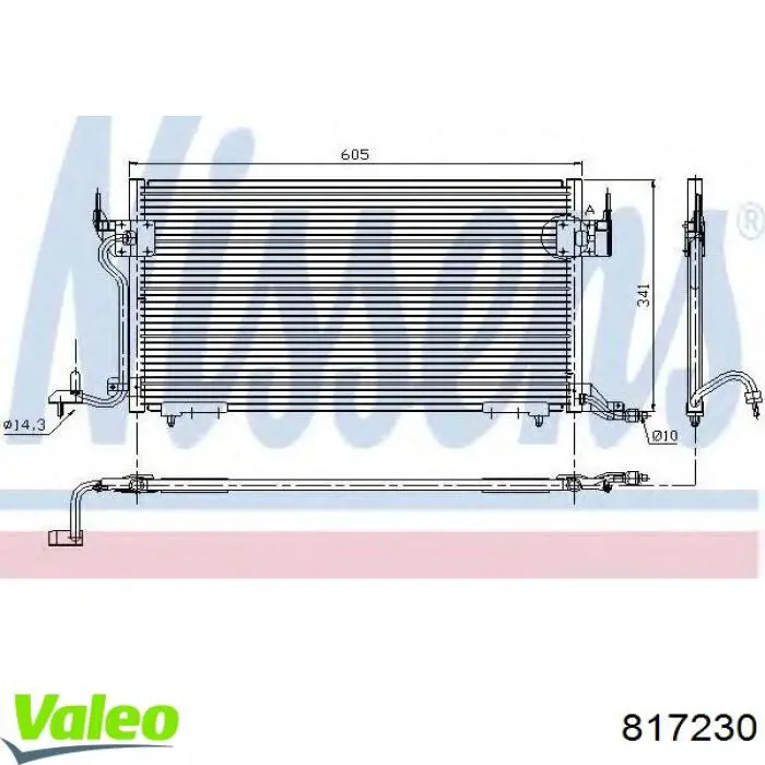 Chłodnica klimatyzacji VALEO 817230 cena, od 51,39 USD