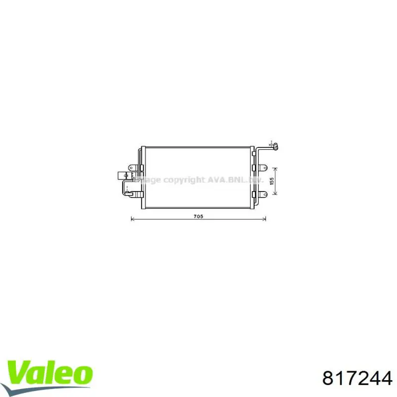 Chłodnica klimatyzacji VALEO 817244 cena, od 96,36 USD