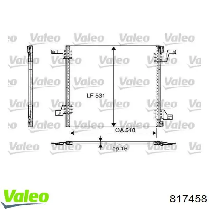 817458 VALEO Chłodnica klimatyzacji