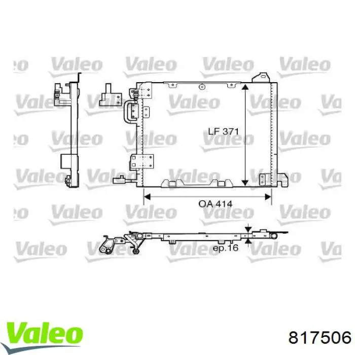 817506 VALEO Chłodnica klimatyzacji