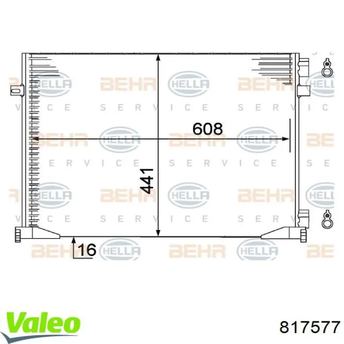 Chłodnica klimatyzacji VALEO 817577 cena, od 91,51 USD