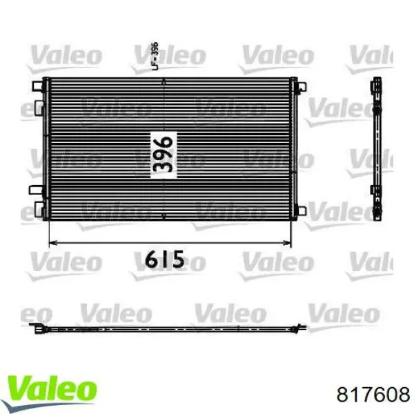 Chłodnica klimatyzacji VALEO 817608 cena, od 32,39 USD