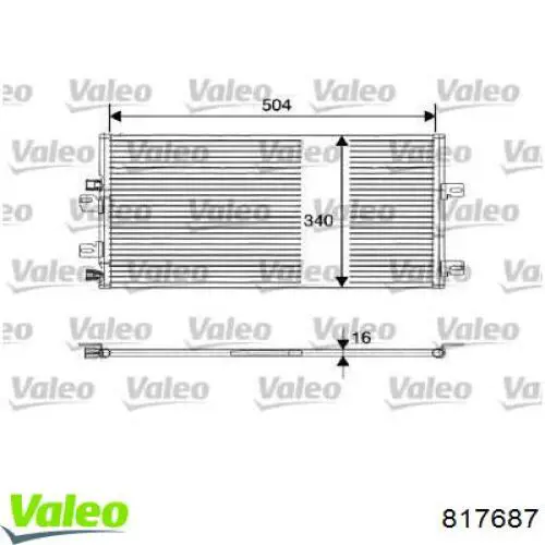 Chłodnica klimatyzacji VALEO 817687 cena, od 91,07 USD