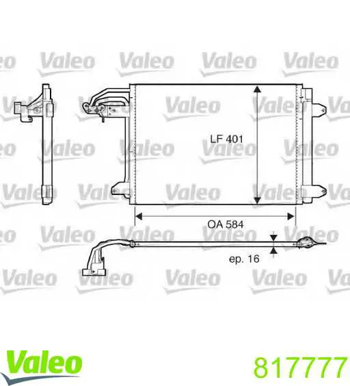 817777 VALEO Chłodnica klimatyzacji