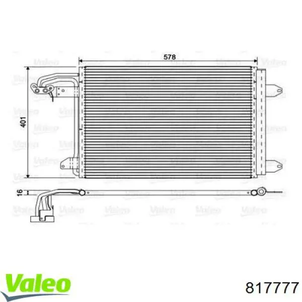 Chłodnica klimatyzacji 817777 VALEO