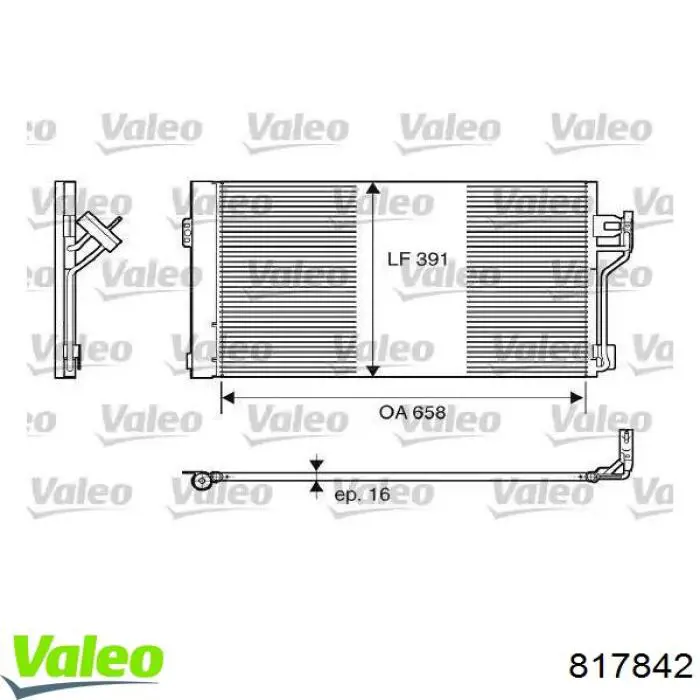 817842 VALEO Chłodnica klimatyzacji