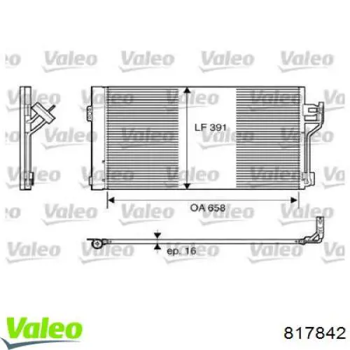 Chłodnica klimatyzacji VALEO 817842 cena, od 110,29 USD