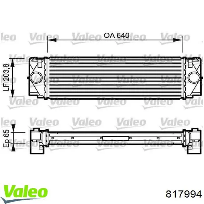 817994 VALEO Chłodnica intercoolera