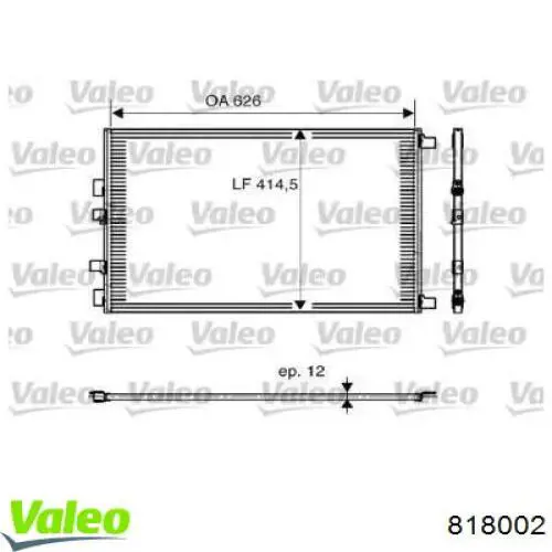 Do koszyka 818002 VALEO Chłodnica klimatyzacji